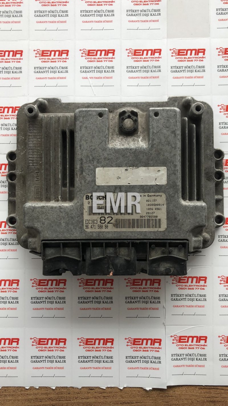 ÇIKMA MOTOR BEYNİ 0 281 010 707 96 471 580 80 EDC16C3 PEUGEOT 206 307 ÇIKMA MOTOR BEYNİ