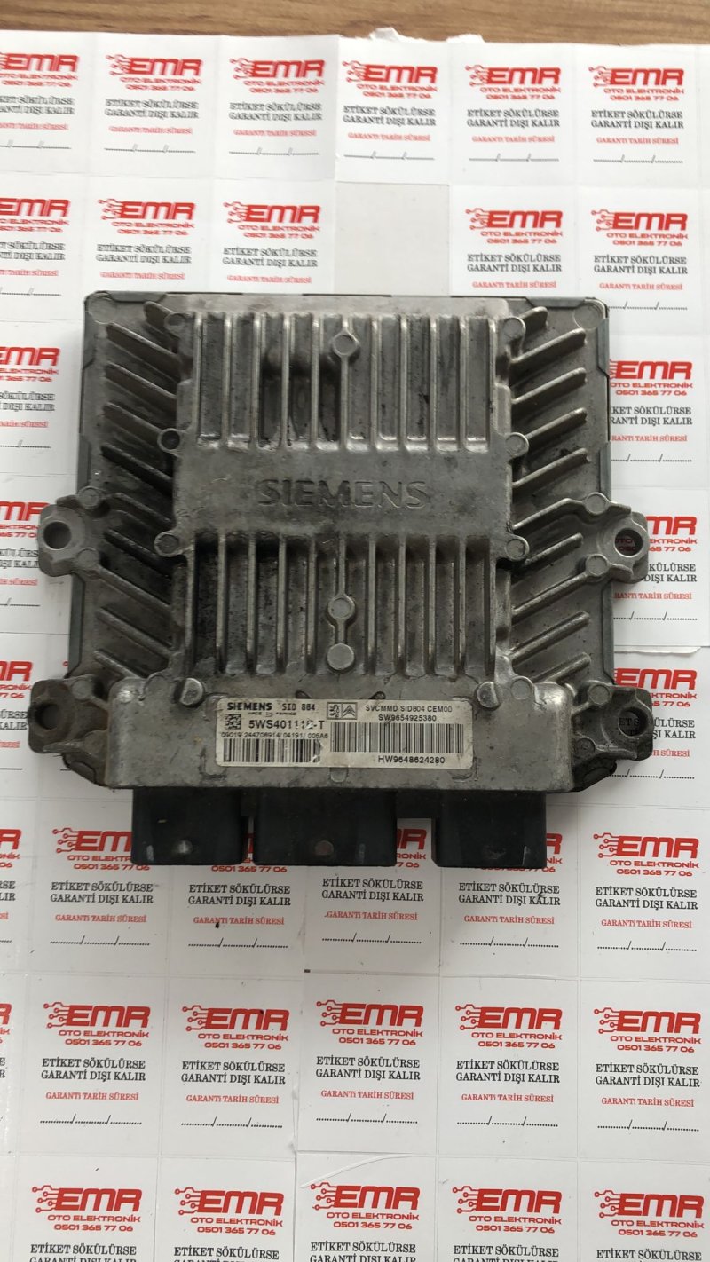 ÇIKMA OTO BEYİN 5WS40111E-T SID 804 SW9654925380 HW9648624280 CITROEN C3 CITROEN C2 MOTOR BEYNİ