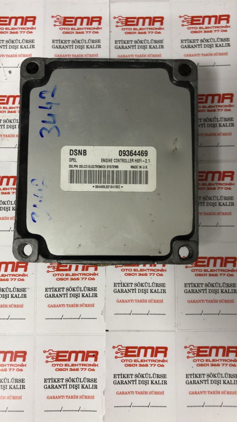 ÇIKMA OTO BEYİN 09364469 HSFI 2.1 DSNB OPEL ASTRA G ÇIKMA MOTOR BEYNİ 