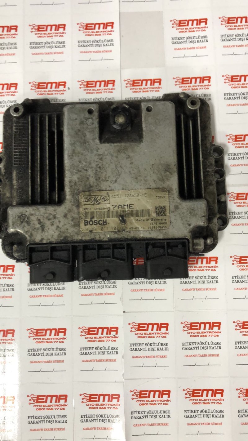 ÇIKMA OTO BEYİN 4M51 12A650 YE 0 281 011 701 FORD FOCUS ÇIKMA MOTOR BEYNİ FORD CMAX MOTOR BEYNİ 