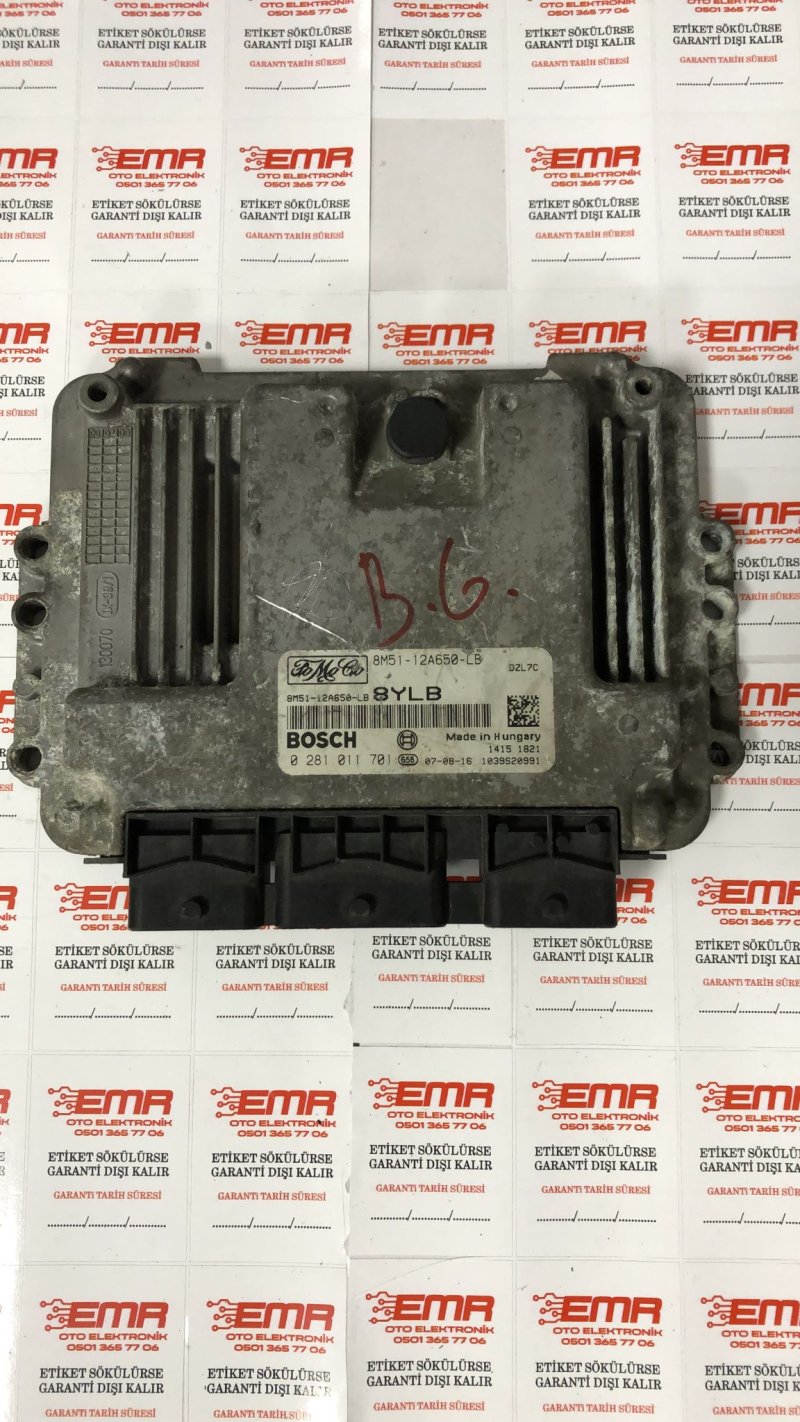 ÇIKMA OTO BEYİN 8M51 12A650 LB 0 281 011 701 8YLB FORD FOCUS MOTOR BEYNİ FORD CMAX MOTOR BEYNİ FORD FİESTA MOTOR BEYNİ 