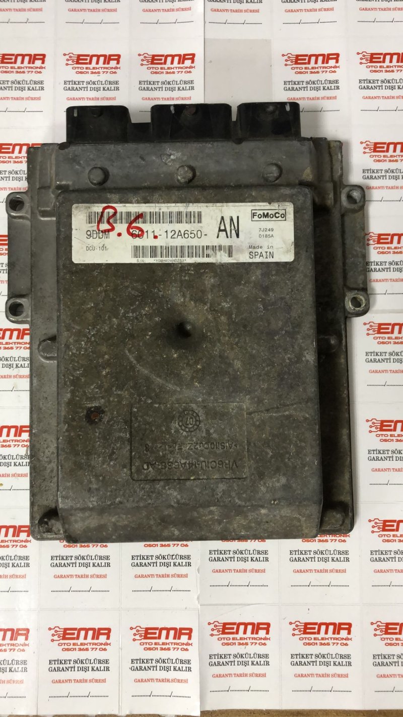 ÇIKMA OTO BEYİN 6C11 12A650 AN DCU 101 FORD TRANSİT MOTOR BEYNİ 