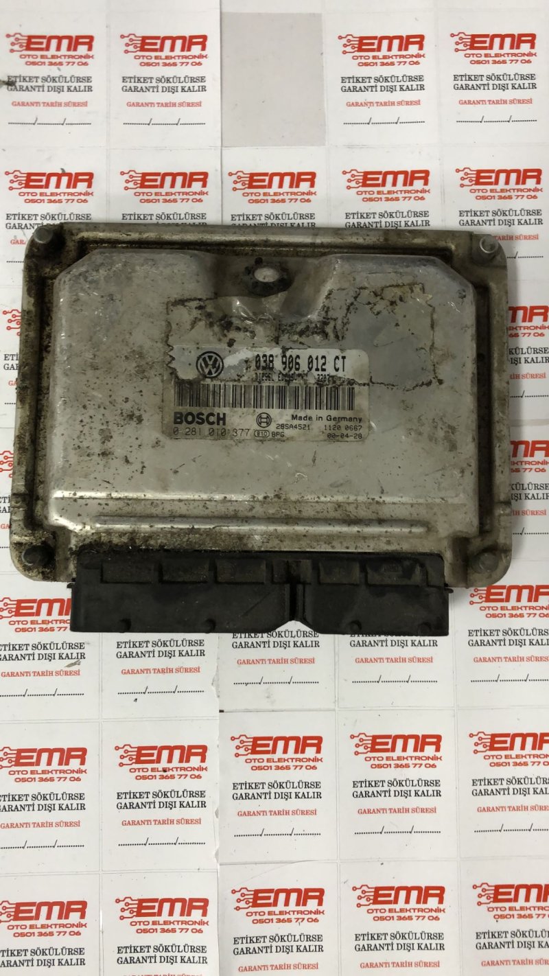 ÇIKMA OTO BEYİN 038 906 012 0 281 010 377 EDC15VM VOLKSWAGEN TRANSPORTER T4 MOTOR BEYNİ 