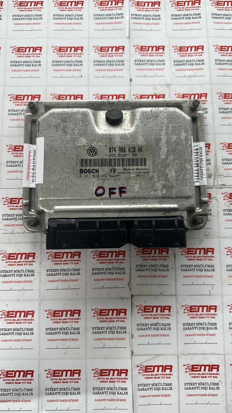 VOLKSWAGEN LT35 VOLT ÇIKMA MOTOR BEYNİ 074906018AK 0281010462 0 74 906 018 AK 0 281 010 462 ÇIKMA MOTOR BEYNİ 